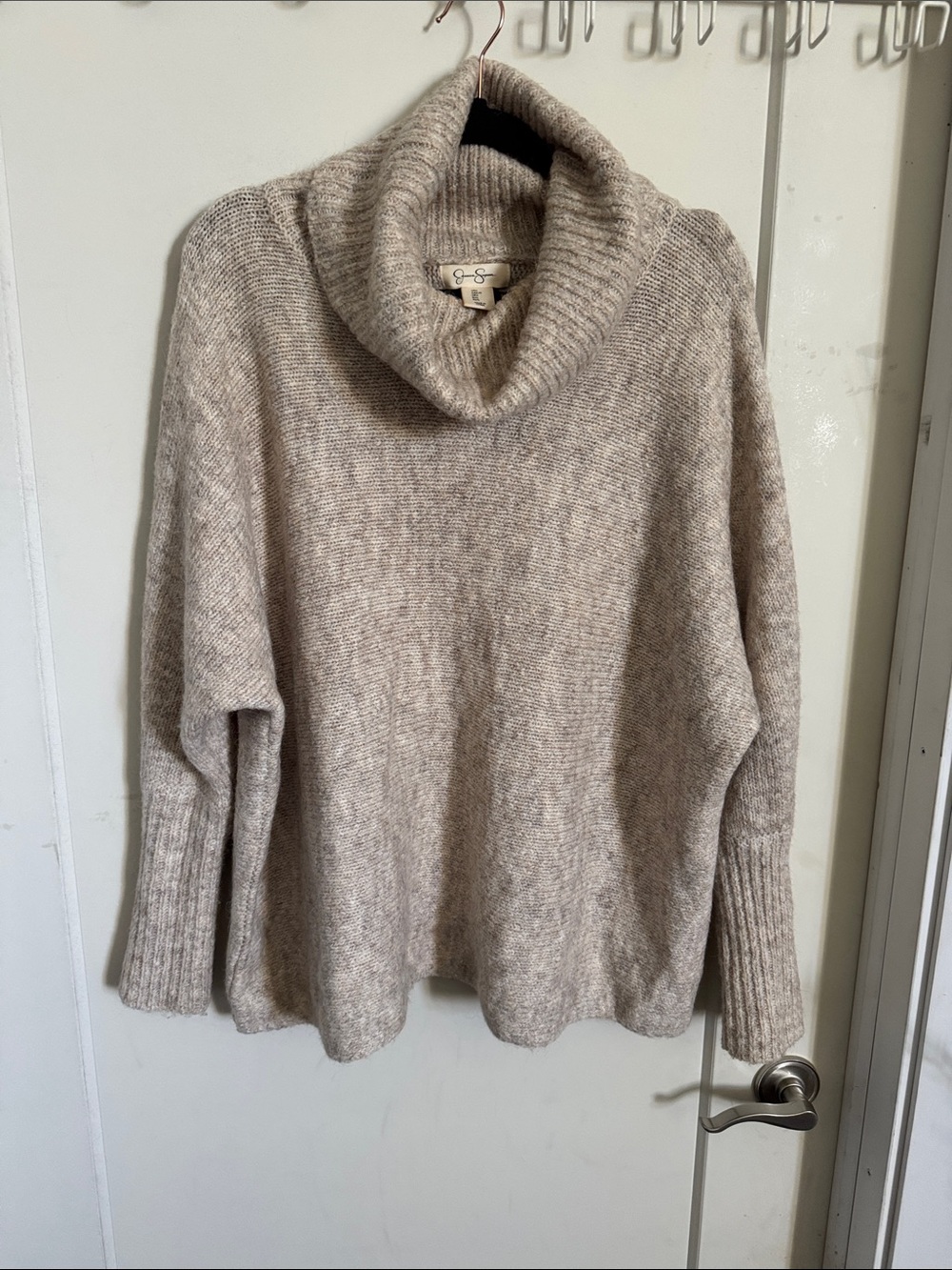 Jessica Simpson Soft Cream Cowl Neck Sweater L